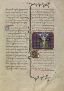 The Creation of the Sun and the Moon; Master of Jean de Mandeville, French, active 1350 - 1370, Paris, France; about 1360
