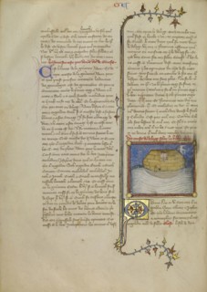 Noah's Ark; Master of Jean de Mandeville, French, active 1350 - 1370, Paris, France; about 1360 - 1370; Tempera colors, gold
