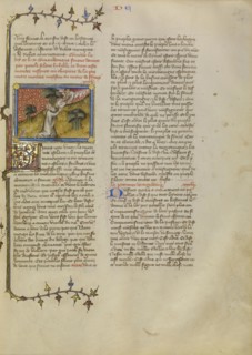 Moses Receiving the Tablets of the Law; Master of Jean de Mandeville, French, active 1350 - 1370, Paris, France; about 1360