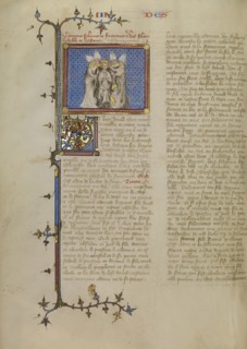 The Coronation of Solomon; Master of Jean de Mandeville, French, active 1350 - 1370, Paris, France; about 1360 - 1370; Tempera