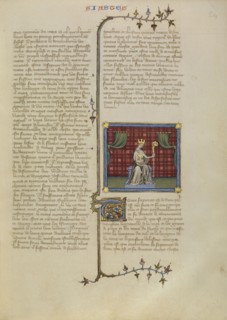 Ecclesia; Master of Jean de Mandeville, French, active 1350 - 1370, Paris, France; about 1360 - 1370; Tempera on parchment