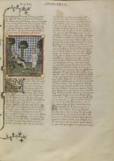 Jeremiah's Vision of a Young Man; Master of Jean de Mandeville, French, active 1350 - 1370, Paris, France; about 1360 - 1370