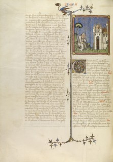 Jeremiah before Jerusalem in Flames; Master of Jean de Mandeville, French, active 1350 - 1370, Paris, France; about 1360–1370