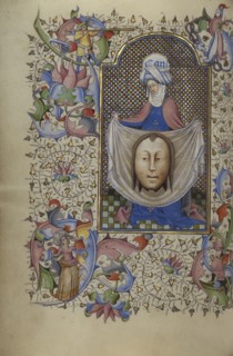 Saint Veronica Displaying the Sudarium; Master of Guillebert de Mets, Flemish, active about 1410 - 1450, Ghent, probably