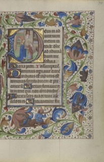 Initial D: The Visitation; Master of the Lee Hours, Flemish, active about 1450 - 1470, Ghent, probably, Belgium; about 1450