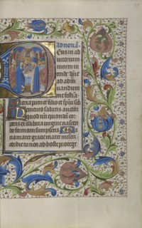 Initial D: The Presentation in the Temple; Master of the Lee Hours, Flemish, active about 1450 - 1470, Ghent, probably