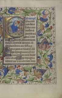 Initial C: The Flight into Egypt; Master of the Lee Hours, Flemish, active about 1450 - 1470, Ghent, probably, Belgium