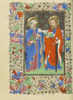 Saints Peter and Paul; Master of Sir John Fastolf, French, active before about 1420 - about 1450, or England; about 1430 - 1440