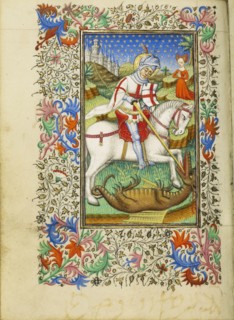 Saint George and the Dragon; Master of Sir John Fastolf, French, active before about 1420 - about 1450, or England; about 1430