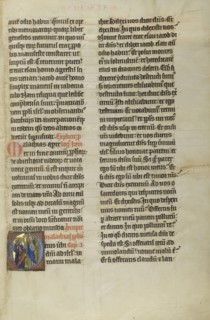 Initial O: Malachi Speaking to the Israelites; Lille, probably, France; about 1270; Tempera colors, black ink, and gold leaf