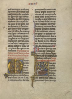 Initial L: The Tree of Jesse; Lille, France; about 1260 - 1270; Tempera, gold leaf, and pen and black ink on parchment