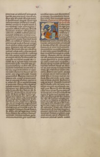 Initial C: Solomon Sacrificing in the Tabernacle; Bologna, Emilia-Romagna, Italy; about 1280 - 1290; Tempera colors, gold leaf
