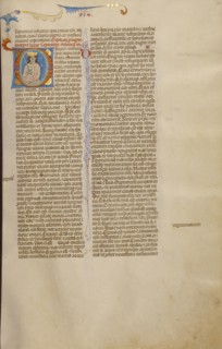 Initial D: Solomon with a Sword; Bologna, Emilia-Romagna, Italy; about 1280 - 1290; Tempera colors, gold leaf, and ink