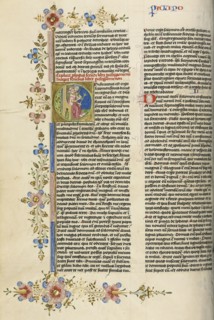 Initial C: Solomon with a Swordbearer; Circle of Stefan Lochner, German, died 1451, Cologne, Germany; about 1450; Gold leaf