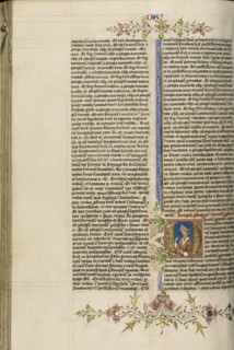 Initial D: A Prophet; Circle of Stefan Lochner, German, died 1451, Cologne, Germany; about 1450; Gold leaf, tempera