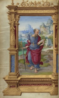 Saint Paul; Master of the Getty Epistles, French, active about 1520 - about 1549, Tours, France; about 1528 - 1530; Tempera