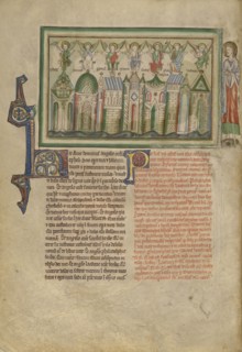 The Seven Churches of Asia Minor; London, probably, England; about 1255 - 1260; Tempera colors, gold leaf, colored washes, pen