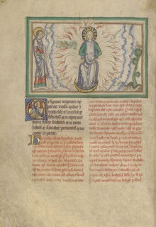 The Woman Clothed in the Sun; London, probably, England; about 1255 - 1260; Tempera colors, gold leaf, colored washes, pen