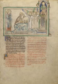 The Eagle Giving the Vessels with the Seven Last Plagues to the Seven Angels; London, probably, England; about 1255 - 1260