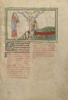 The Second Vessel: Death in the Sea; London, probably, England; about 1255 - 1260; Tempera colors, gold leaf, colored washes