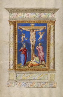 The Crucifixion; Fra Vincentius a Fundis, Italian, active about 1560s, Nola, Campania, Italy; 1567; Tempera and gold leaf