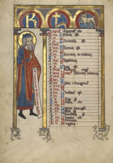 Obadiah; Würzburg, Germany; about 1240 - 1250; Tempera colors, gold leaf, and silver leaf on parchment; Leaf: 22.7 x 15.7 cm