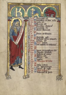 Micah; Würzburg, Germany; about 1240 - 1250; Tempera colors, gold leaf, and silver leaf on parchment; Leaf: 22.7 x 15.7 cm
