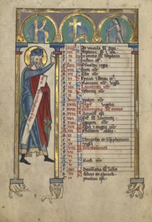 Habakkuk; Würzburg, Germany; about 1240 - 1250; Tempera colors, gold leaf, and silver leaf on parchment; Leaf: 22.7 x 15.7 cm
