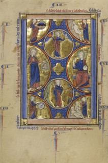 The Creation of the World; Paris, France; about 1250 - 1260; Tempera colors, gold leaf, and ink on parchment; Leaf