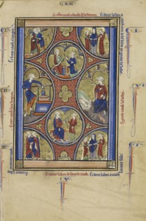 Scenes from the Life of Jacob; Paris, France; about 1250 - 1260; Tempera colors, gold leaf, and ink on parchment; Leaf