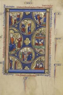 Scenes from the Life of Joseph; Paris, France; about 1250 - 1260; Tempera colors, gold leaf, and ink on parchment; Leaf
