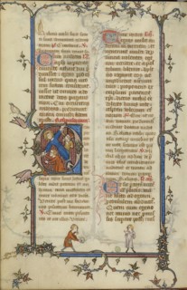 Initial C: The Martyrdom of Saint Andrew; Paris, France; about 1320 - 1325; Tempera colors, gold leaf, and ink on parchment