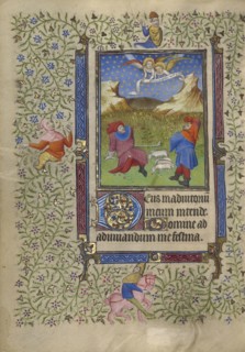 The Annunciation to the Shepherds; Follower of the Egerton Master, French , Netherlandish, active about 1405 - 1420, Paris