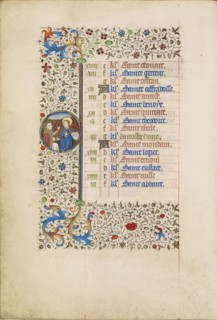 The Annunciation; Workshop of the Bedford Master, French, active first half of 15th century, Paris, France; about 1440 - 1450