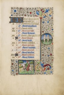 A Horseman; Zodiacal Sign of Gemini; Workshop of the Bedford Master, French, active first half of 15th century, Paris, France