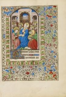 Pentecost; Workshop of the Bedford Master, French, active first half of 15th century, Paris, France; about 1440 - 1450; Tempera