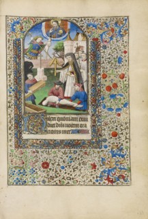 A Burial; Workshop of the Bedford Master, French, active first half of 15th century, Paris, France; about 1440 - 1450; Tempera