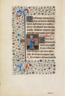 Saint Matthew with a Book; Workshop of the Bedford Master, French, active first half of 15th century, Paris, France; about 1440