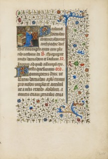 Saint Barnabas Reading from a Book; Workshop of the Bedford Master, French, active first half of 15th century, Paris, France