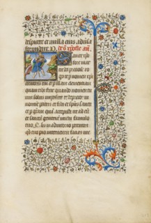 Saint Christopher Carrying the Christ Child; Workshop of the Bedford Master, French, active first half of 15th century, Paris