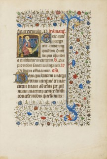 Saint Margaret and a Dragon; Workshop of the Bedford Master, French, active first half of 15th century, Paris, France