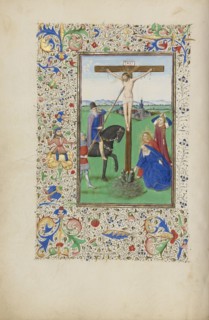 The Crucifixion; Master of the Llangattock Hours, Flemish, active about 1450 - 1460, Ghent, bound, Belgium; 1450s; Tempera