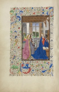 The Annunciation; Master of the Llangattock Hours, Flemish, active about 1450 - 1460, Willem Vrelant, Flemish, died 1481