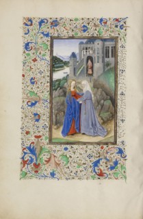 The Visitation; Master of the Llangattock Hours, Flemish, active about 1450 - 1460, Ghent, bound, Belgium; 1450s; Tempera
