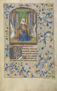 The Virgin and Child with Saint Anne; Willem Vrelant, Flemish, died 1481, active 1454 - 1481, Bruges, Belgium; early 1460s