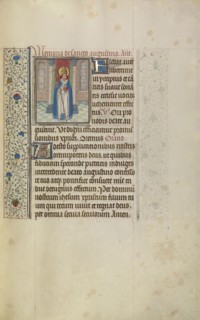 Saint Augustine; Workshop of Willem Vrelant, Flemish, died 1481, active 1454 - 1481, Bruges, Belgium; early 1460s; Tempera