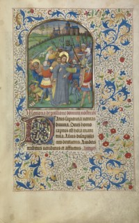 The Betrayal of Christ; Willem Vrelant, Flemish, died 1481, active 1454 - 1481, Bruges, Belgium; early 1460s; Tempera colors