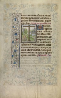 A Cross in a Landscape; Willem Vrelant, Flemish, died 1481, active 1454 - 1481, Bruges, Belgium; early 1460s; Tempera colors