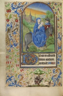 The Flight into Egypt; Master of Jacques of Luxembourg, French, active about 1460 - 1470, Northern France, France; about 1466