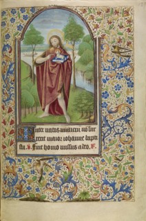 Saint John the Baptist Pointing to the Lamb of God; Master of Jacques of Luxembourg, French, active about 1460 - 1470, Flanders